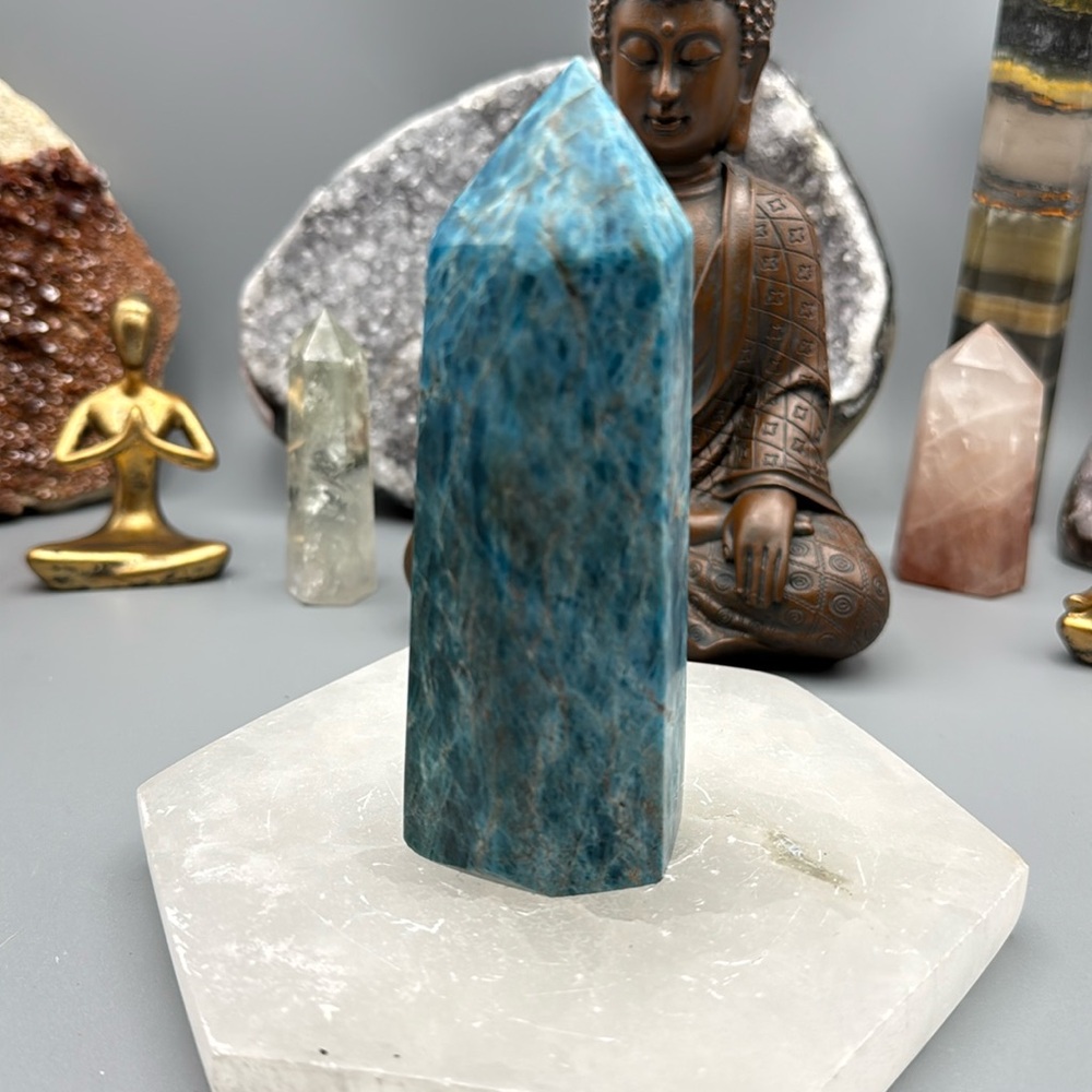 Blue Apatite Tower from Madagascar